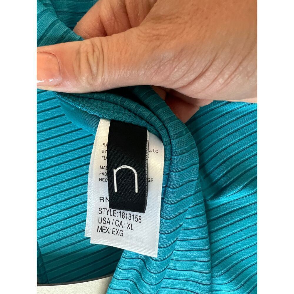 Women's Next XL Swimsuit, Bikini, Blue/Teal, Ribbed, High Waist, Racerback, NWT - Picture 7 of 10